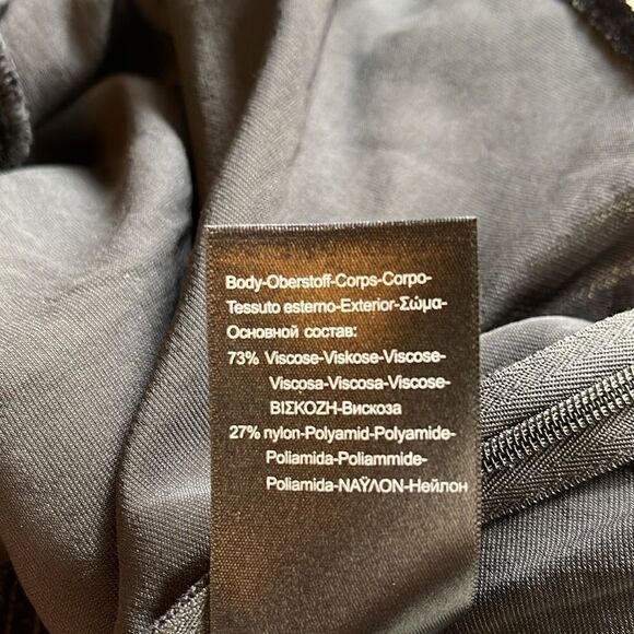 Scotch & Soda Ruched puff-sleeved velvet black top size L. NWT - Picture 9 of 13